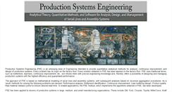 Desktop Screenshot of productionsystemsengineering.com